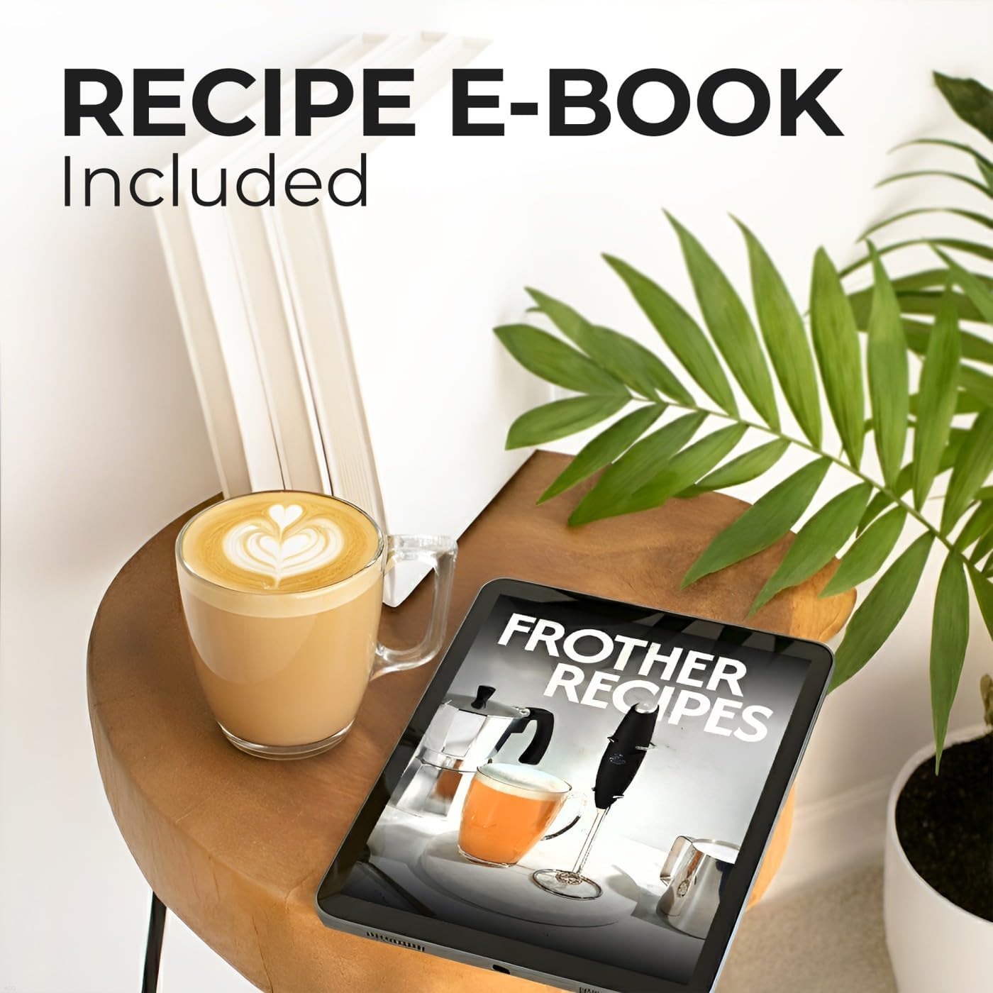 Zulay Kitchen Rechargeable Milk Frother - 3 Speed Drink Mixer with 3 Whisk Attachments - Cream Copper