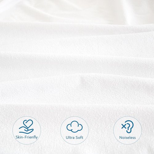 Full Terry Mattress Protector by Sleeper Sofa - Waterproof, Ultra Soft & Breathable, Fits 54''×72'' Up to 8'' Depth