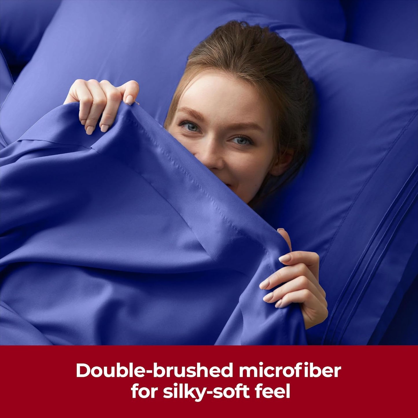 Mellanni Extra Deep Full Sheets - Hotel Luxury, Ultra Soft Cooling Bedding - Wrinkle & Stain Resistant (Royal Blue)