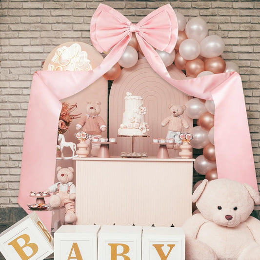 Skiennix Giant Satin Bow | Large Wedding & Party Decoration - Pink Arch & Wall Decor