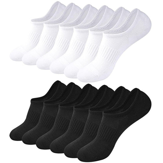 Horuru No Show Socks Womens for Canvas Sneakers,Invisible Athletic Low Cut Ankle Socks for Running Gym 6 Pairs