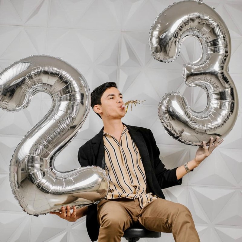 Silver 2 Balloon, Number Balloons 40 Inch, 2nd Balloon Number Birthday Decorations, Two Second Birthday Party Supplies, Number 2 Balloon