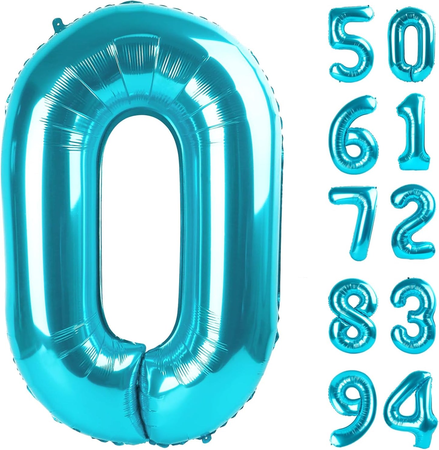 Blue Number Balloon 40 Inch | 0 Balloon for Birthday Decorations | Perfect Party Supplies