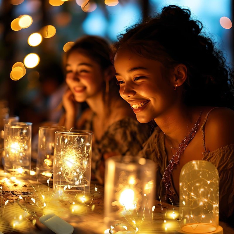 Etinga 6 Pack Fairy Lights Battery Operated String Lights, 10 LED on 3.3ft Silvery Copper Wire,High Brightness for Wedding Christmas Flowers Gift Box Decoration (6 Pack, Warm White)