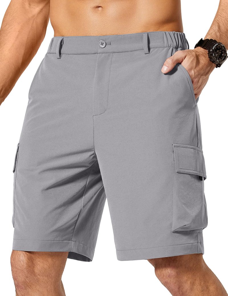 COOFANDY Mens Shorts Casual Hiking Cargo Shorts Lightweight Quick Dry Fishing Golf Shorts Men 9 Inch Inseam