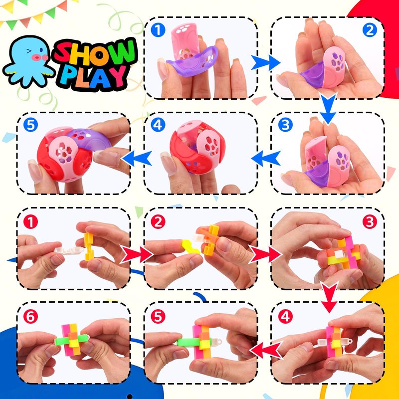 Amy&Benton 200PCS Party Favors for Kids 4-8 Goodie Bags Stuffers,Prize Box Toys for Kids Classroom,Toddler Bulk Fidget Toys Pinata Fillers,Classroom Birthday Gift Carnival Prizes Rewards