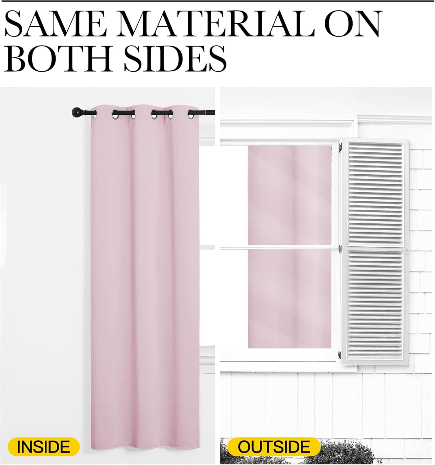 NICETOWN Room Darkening Drapes - Light Blocking Curtain Panels for Girls' Bedroom | Lavender Pink, 42" x 95" (1 Pair)