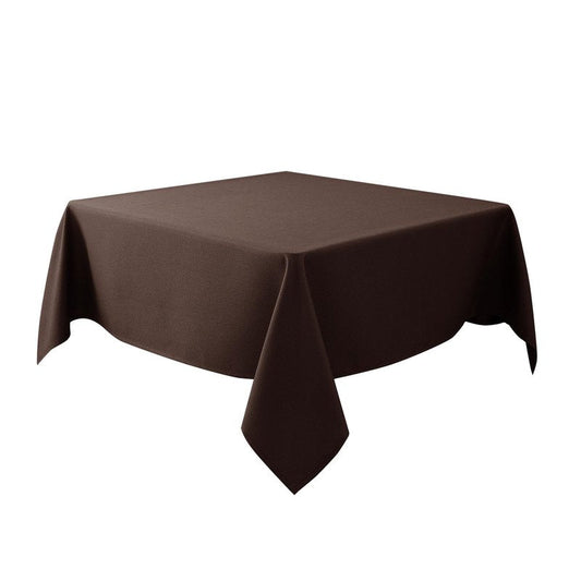 Biscaynebay Textured Fabric Square Tablecloth 60x60 Inch, Brown Water Resistant Table Cloth Small Card Folding Table Covers Linen for Dining, Kitchen, Wedding and Parties etc. Machine Washable