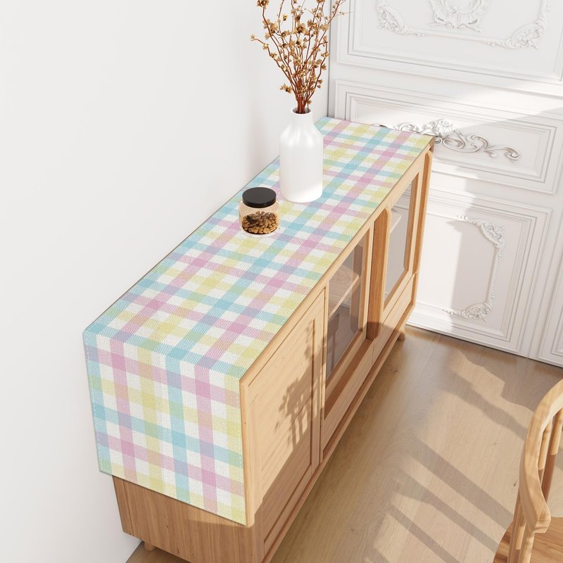 Buffalo Check Plaid Spring Table Runner Farmhouse Spring Summer Easter Home Kitchen Dining Room Table Decorations 13x72 Inch