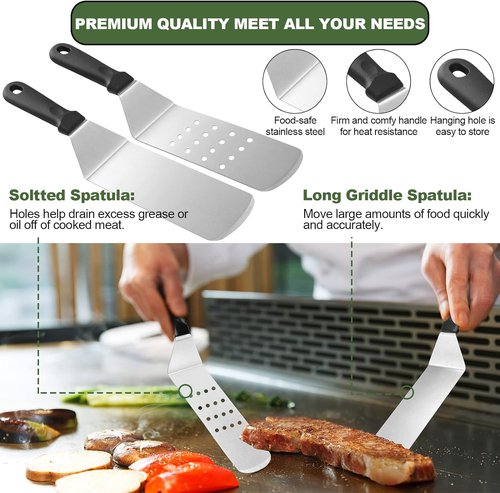 Blackstone 18PCS Griddle Accessories Kit - Premium Flat Top Grill Tools for BBQ Enthusiasts