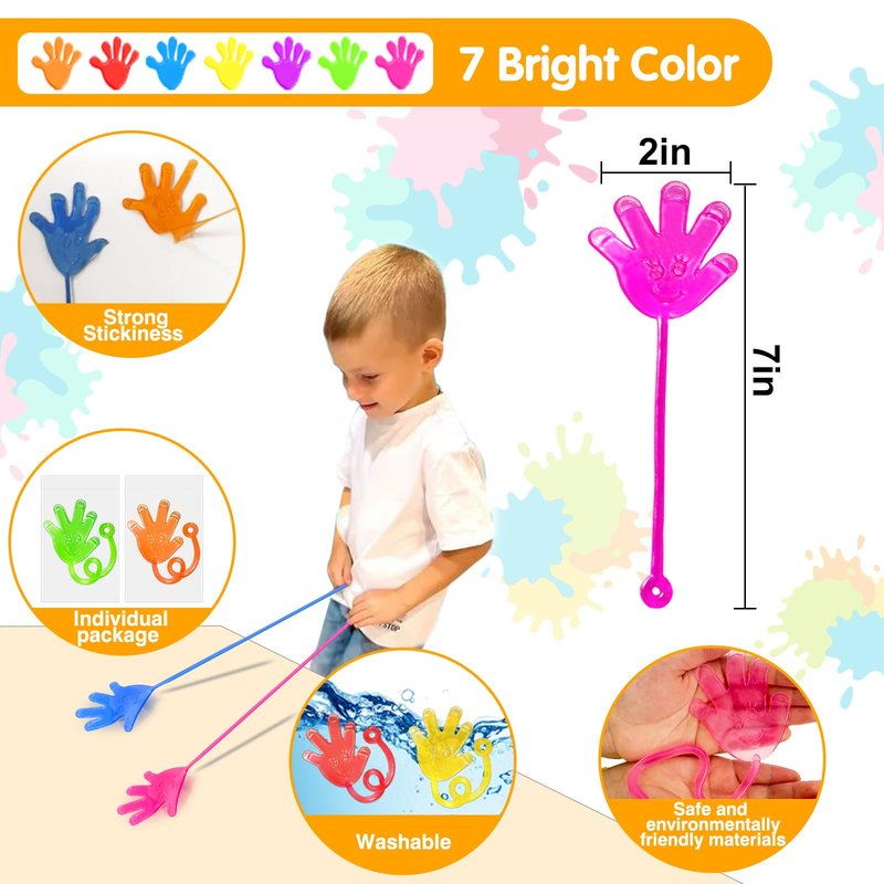 Armaytoy 20Pack Sticky Hands Party Favors for Kids,Classroom Prizes,Goodie Bag,Pinata Stuffers,Birthday Treasure Box Bulk Toys