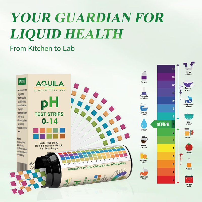 pH Test Strips 0-14, 150CT pH Testing Kit for Drinking Water, Pool Spa Aquarium Fish Tank Urine Saliva Food Beverage Kombucha Soil Hydroponics, Litmus Paper pH Tester Kit for Soap Making, Skincare