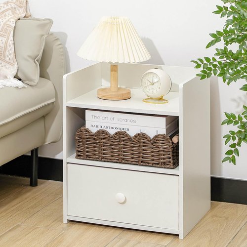 CubesLand Wicker Floating Shelves Baskets - Scalloped Edge Toilet Paper Organizer | Brown Rattan with Wood Handle