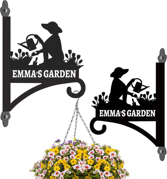 Skiennix Personalized Metal Plant Hangers - Heavy-Duty Indoor & Outdoor Wall Bracket | Perfect for Bird Feeders & Lanterns