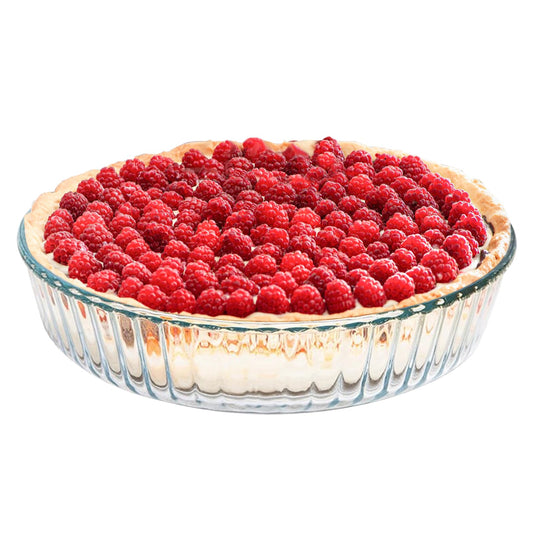 TRBIDRBO 10 Inch - Glass Pie Plates Deep Pie Pans for Baking and Serving, Clear