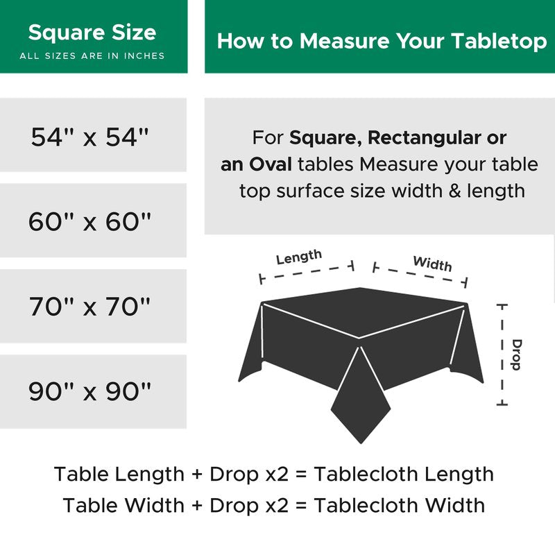 Biscaynebay Textured Fabric Christmas Square Tablecloths 54x54 Inches, Red Water Resistant Spill Proof Tablecloths for Dining, Kitchen, Wedding and Parties, Machine Washable