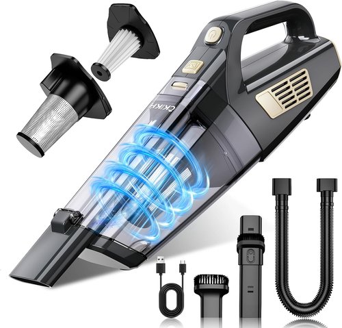 CKIKH Cordless Handheld Vacuum - 15000PA Strong Suction, Lightweight & Portable with Multi-Nozzles | Ideal for Home, Car & Pets