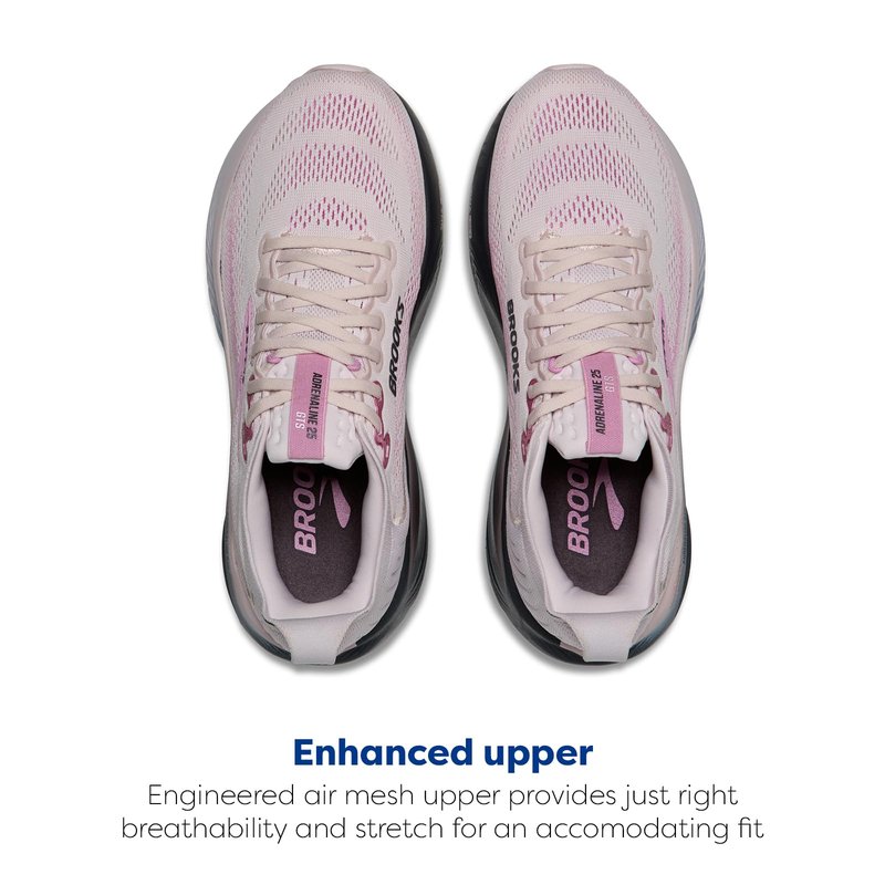 Brooks Women’s Adrenaline GTS 25 Supportive Running & Walking Shoe - Mauve/Ebony/Pink - 11.5 Medium