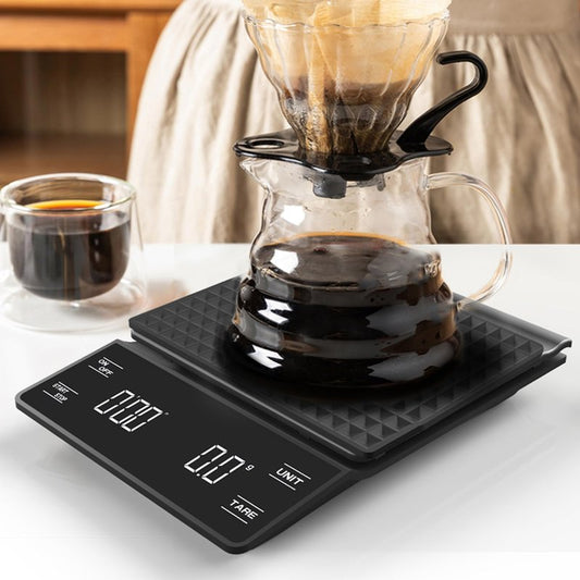 NKOVE Digital Coffee Scale with Timer 3kg/0.1g High Precision Espresso Scale Tare Function for Pour Over Maker Brew