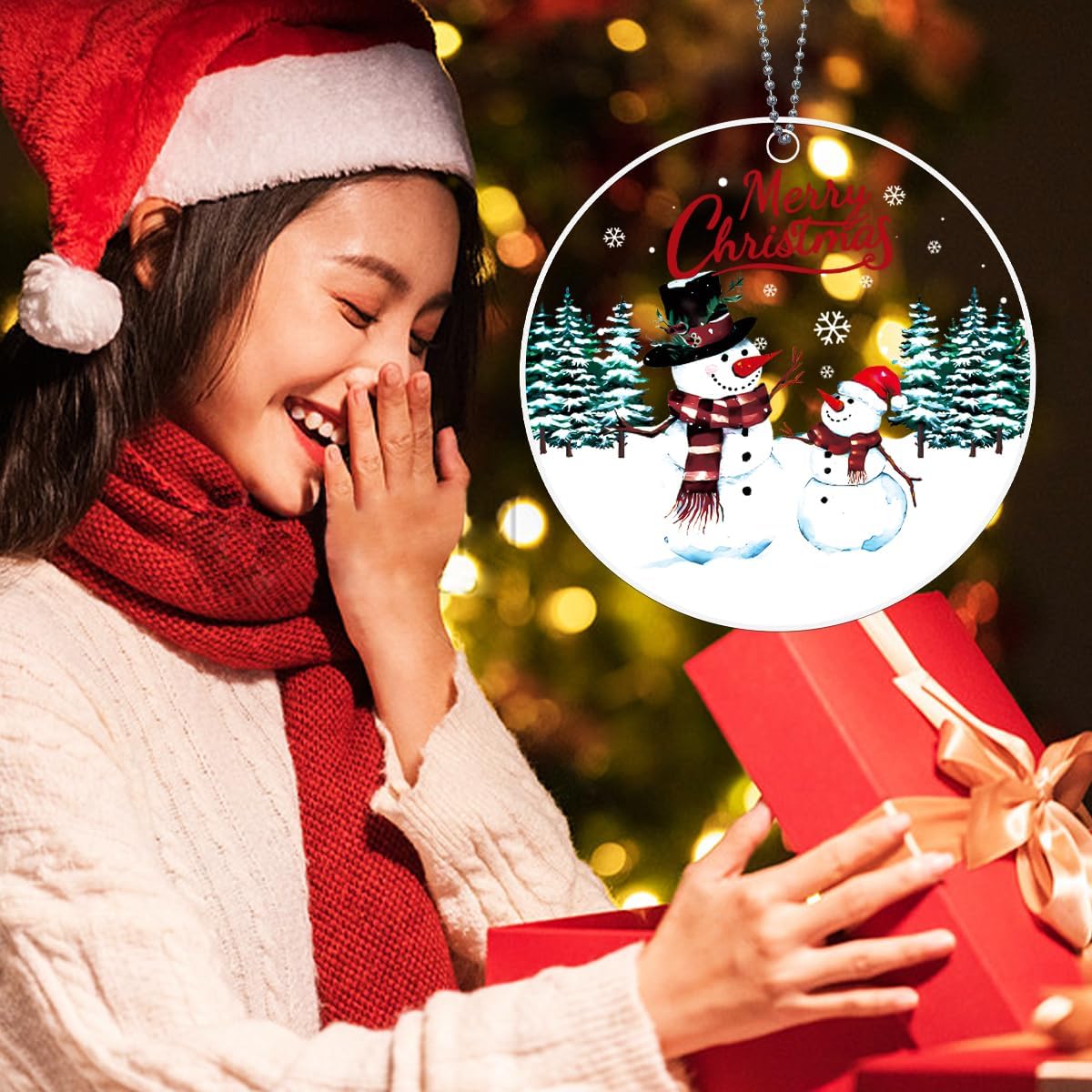 Snowman Christmas Ornaments 2025 - Unique Acrylic Decorations for Christmas Trees | Cute Gifts for Women