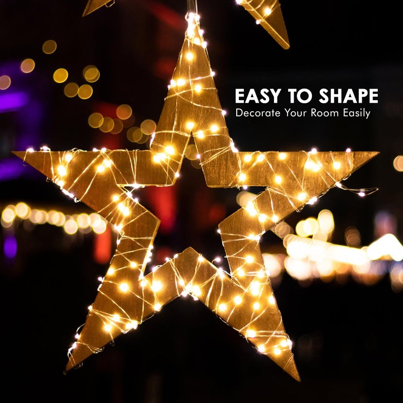 Bexdir 12 Pack Fairy Lights with Batteries,7ft 20 LED Waterproof Silver Wire String Lights, Firefly Starry Lights for DIY Mason Jars Wedding Table Centerpieces Party & Bedroom Decor (Warm White)