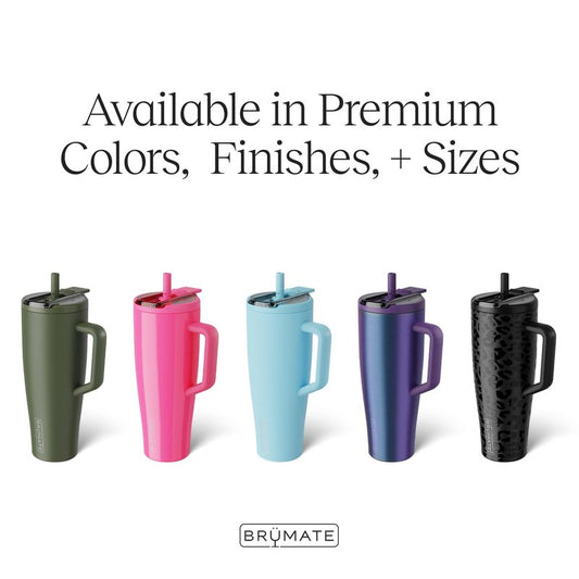 BrüMate Era Flip 40oz Tumbler with 100% Leakproof Covered Straw Lid | Hygienic Covered Straw | Insulated Stainless Steel Water Bottle with Handle | Cup Holder Friendly | BPA-Free (Mocha)