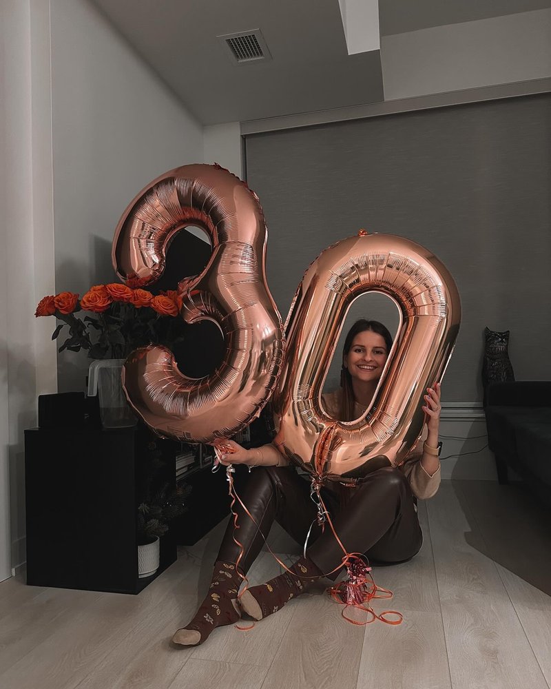 Rose Gold Number 26 Balloon 40 inch, 26 Number Balloons, 26th Birthday Decorations, 26 Year Old Women Men Rose Gold Party Supplies