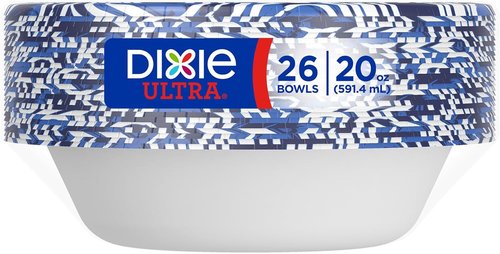 Dixie Ultra Large Paper Bowls - 20 Oz, 150 Count | Microwave Safe & Compostable for All Meals