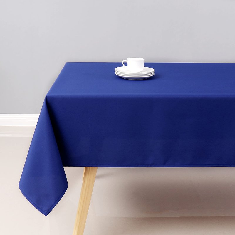 Wewoch Royal Blue Rectangle Tablecloth Water Resistant Washable Polyester Table Cloth for Dining,Kitchen, Parties Weddings and Outdoor Use 52 Inch by 70 Inch