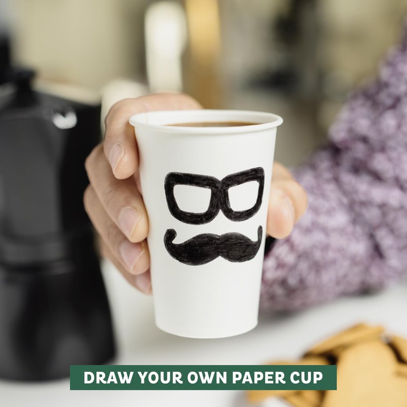 Freshware Coffee Cups 8 oz [1000 Pack] Disposable Paper Cups for Hot or Iced Coffee Cup, Slushie Cup, Milkshakes, Smoothies, and Tea