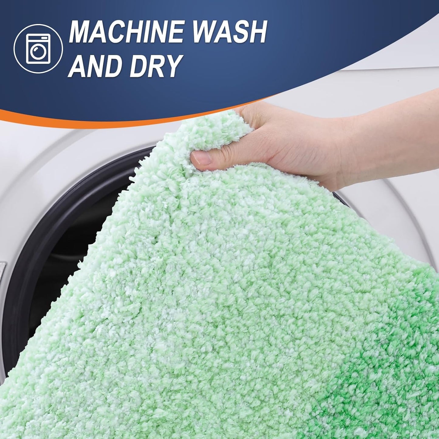OLANLY Bathroom Rugs - Extra Soft Microfiber Mat | Quick-Dry, Machine Washable, 30x20, Green