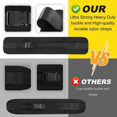 Hip Thrust Belt for Dumbbells, Booty Belt for Hip Thrust, Heavy Duty Adjustable Straps and Slip-Resistant Padding with Quick Side Release Buckles (Medium)