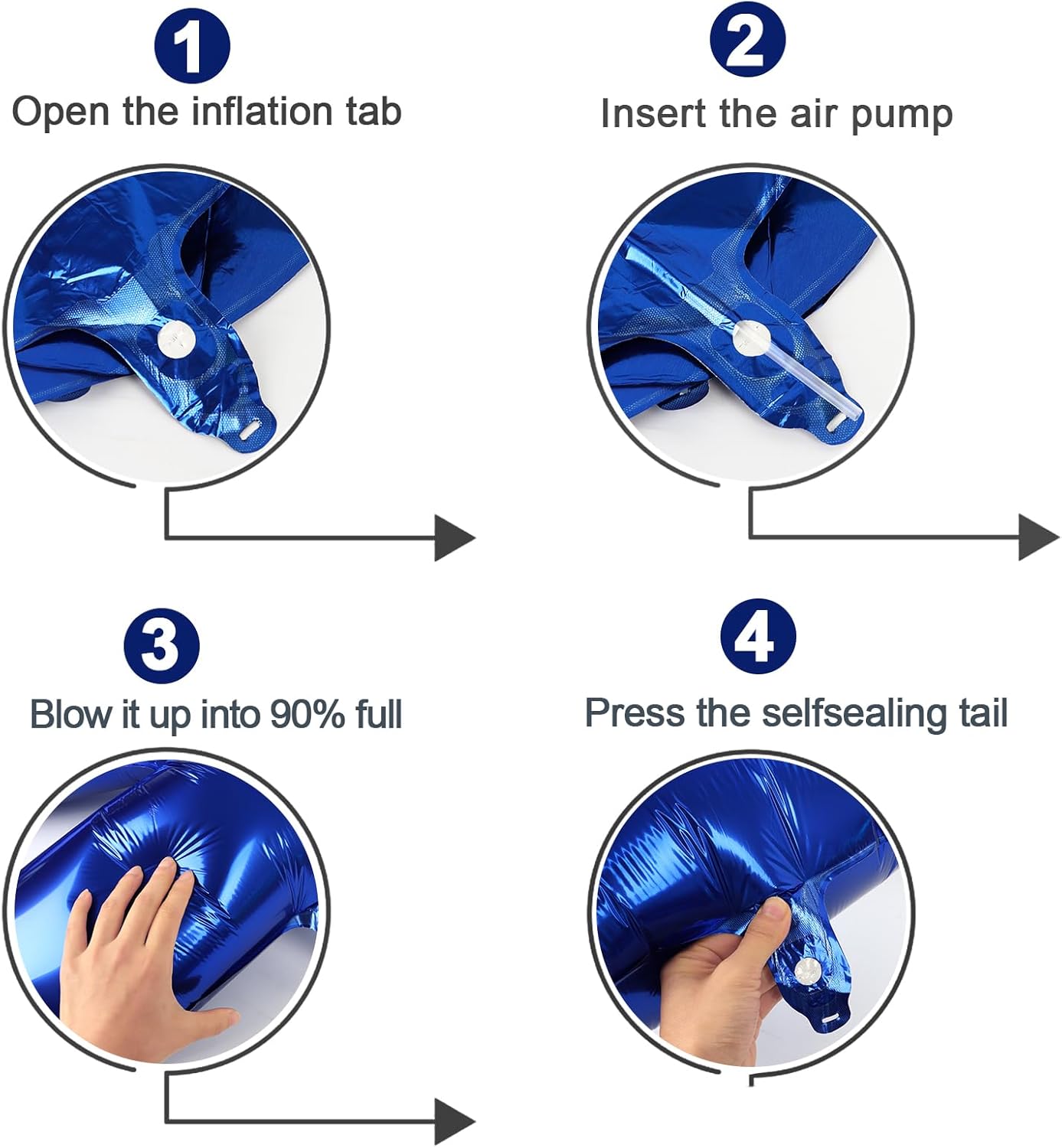 Number 7 Balloon - Night Blue 40 Inch Birthday Decoration for Girls & Women’s Parties