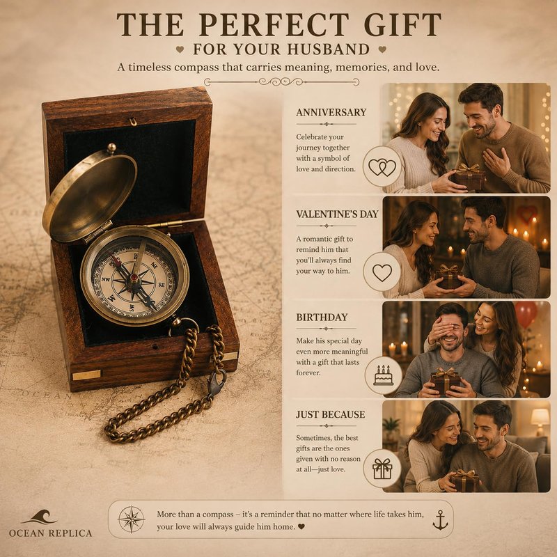 to My Husband I Loved You, Camping Compass Engraved with Gift Compass - Always Have Always Will.