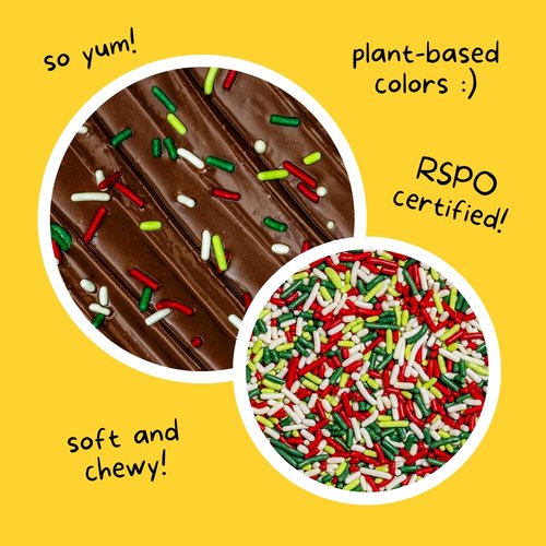Christmas Softies Natural Sprinkles by Supernatural, Made in USA, No Artificial Dyes, Soy Free, Gluten Free, Vegan, 3 OZ