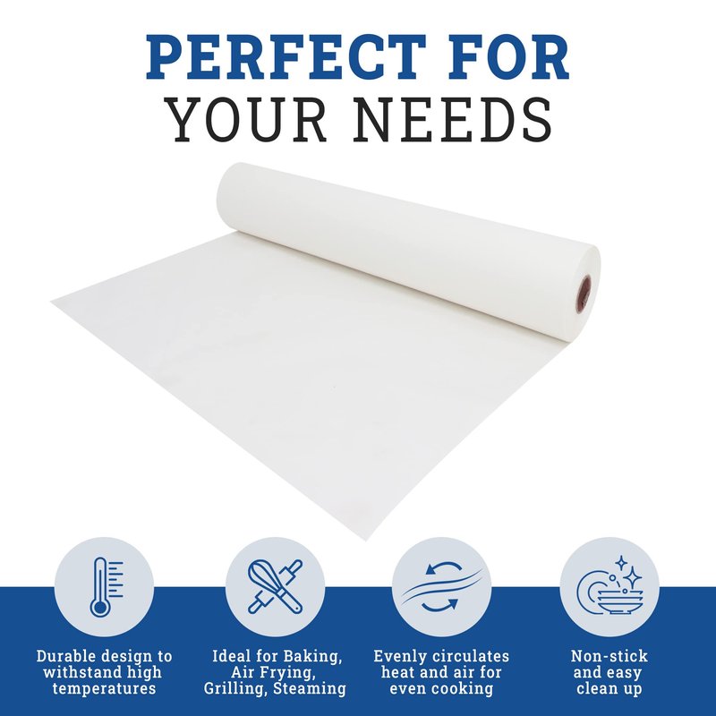 Reli. Parchment Paper Roll (15" x 250 ft) w/Dispenser Box, White | Parchment Paper for Baking & Air Fryer | Food Grade Baking Liners | Non-Stick, Cooking Liner for Grilling & Steaming