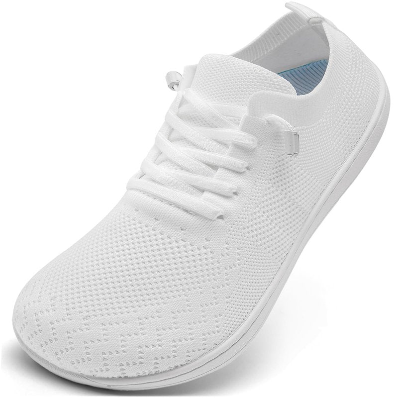 VXGGVX Barefoot Shoes Women Tennis Running Barefoot Shoes Wide Toe Box Walking Casual Slip On Slippers Breathable Minimalist Sneakers White 10