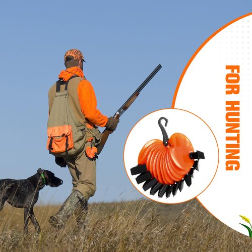Konohan 48 Pcs Trail Markers with Clips Round Reflective Tacks for Hunting Reflective Tree Tacks Trail Marking Ribbon with Clips Orange High-Visibility Tree Trail Markers for Outdoor Hiking