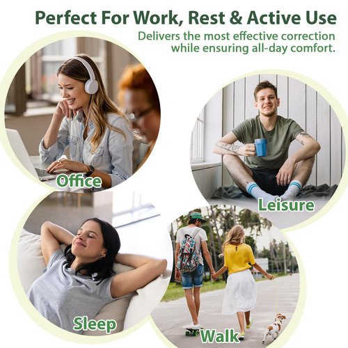 GIMCALO Bunion Corrector for Women & Men (2PCS), Adjustable Big Toe Separator, Day/Night Orthopedic Bunion Splint, Non-Surgical Hallux Valgus & Hammer Toe Straightener