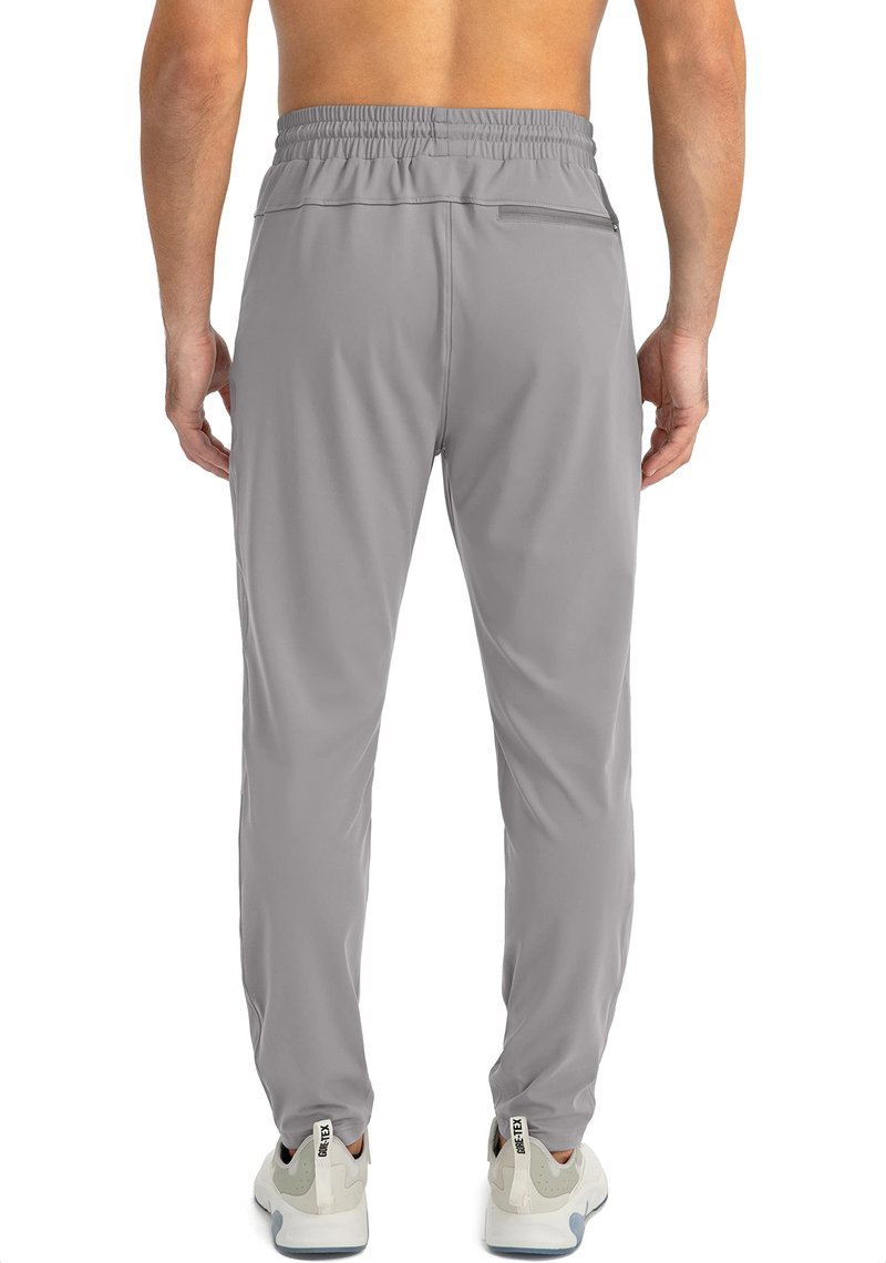 G Gradual Men's Sweatpants with Zipper Pockets Tapered Joggers for Men Athletic Pants for Workout, Jogging, Running (Light Grey, X-Large)