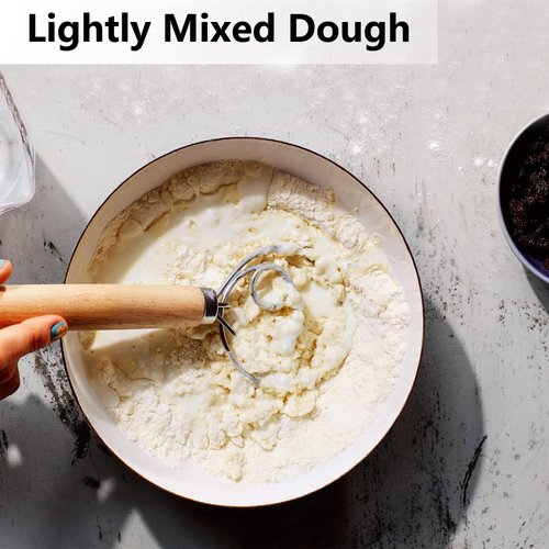 Danish Dough Whisk, Sourdough Tools For Bread Mixer, Dutch Style Bread Whisk For Sourdough Cooking Kitchen with Stainless Steel Danish Sourdough Whisks Bread Mixer 13" and Dough Scraper