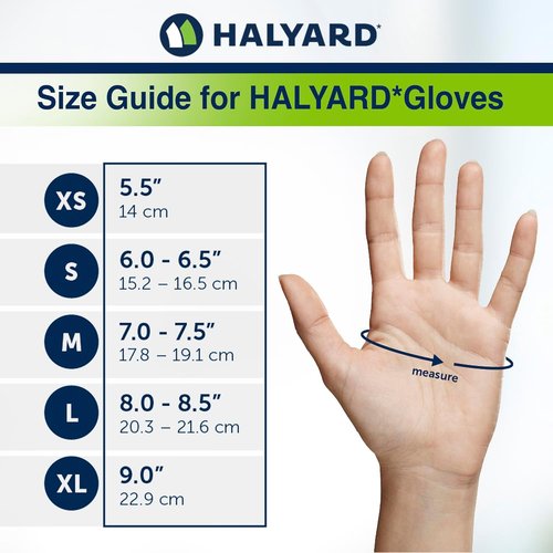 HALYARD Lavender Nitrile Exam Gloves - Powder-Free, Non-Sterile, Medium, 3.1 Mil, 9.5 Inches, Box of 250