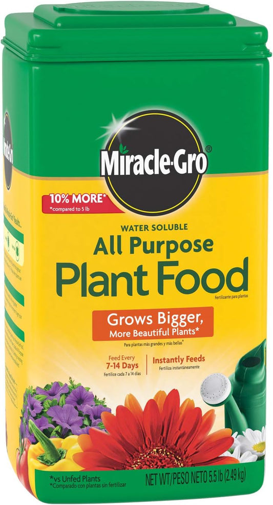 Miracle-Gro All-Purpose Plant Food - Water Soluble Fertilizer for Indoor & Outdoor Plants | 5.5 lbs