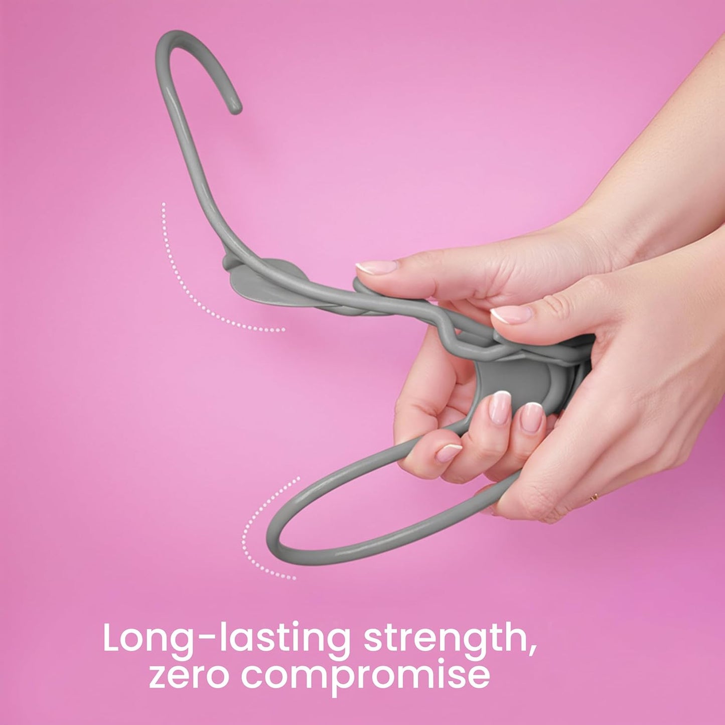 Utopia Home Plastic Hangers - Durable Space-Saving Clothes Hangers - 30 Pack in Grey