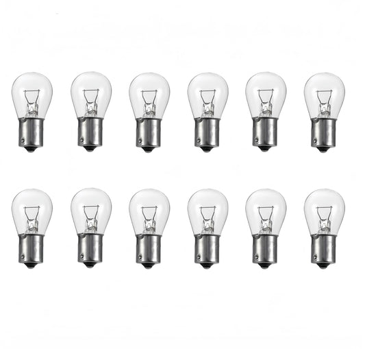 Kadiby 1156 Bulb - 12 Pack P21W S25 1141 7506 Ba15s 12V Clear Automotive Brake/Reverse Light