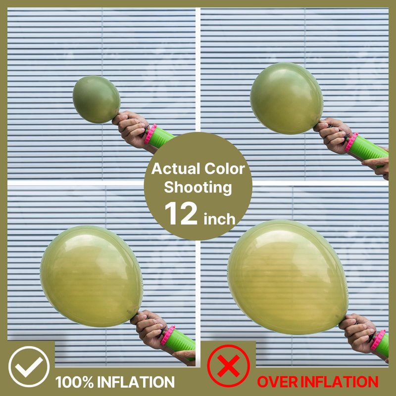PartyWoo Sage Green Balloons 155pcs Different Sizes of 18 12 10 5 Inch Olive Boho Green Latex Balloon Arch Kit for Wedding Birthday Dinosaur Jungle Golf Football Theme Party Decorations Green-F11