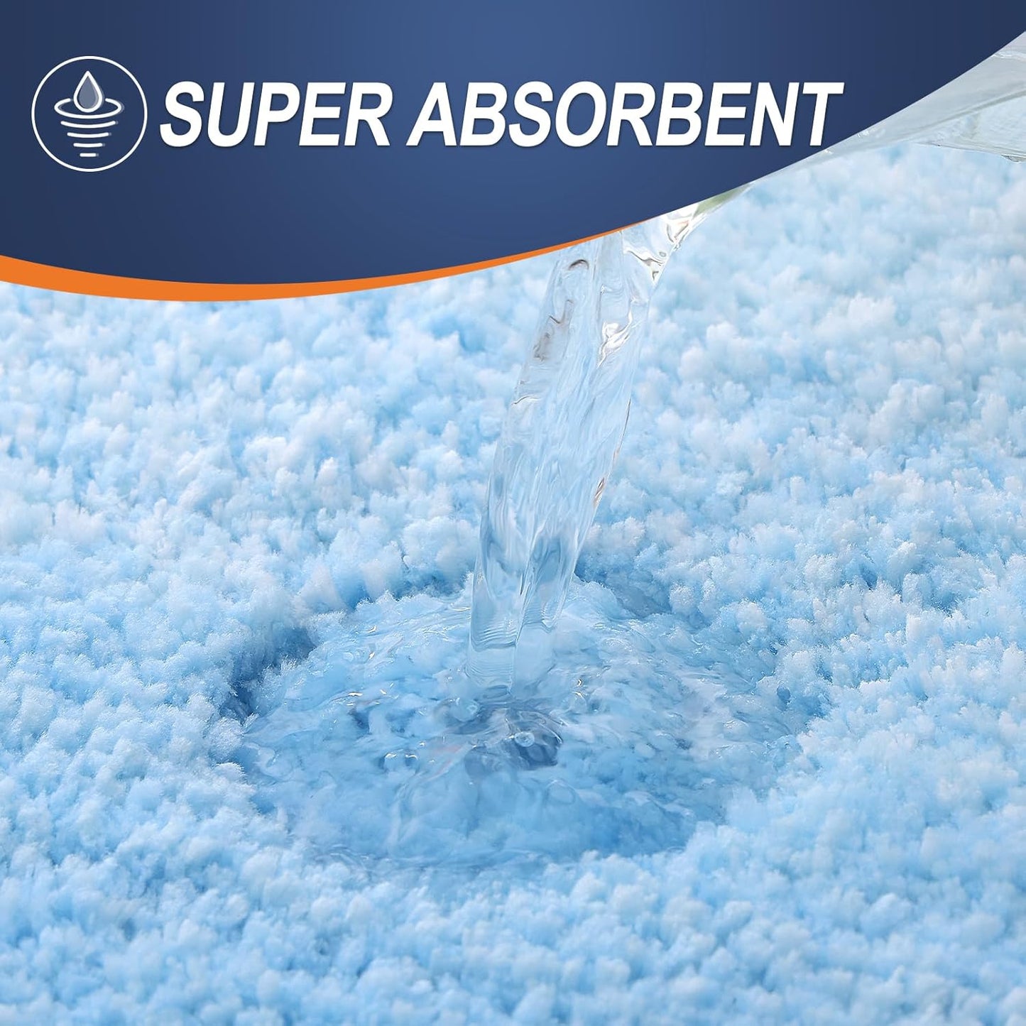 OLANLY Bathroom Runner Rug - Extra Soft Microfiber Mat | Quick Dry, Washable, 70x24, Sky Blue