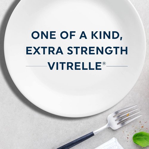Corelle Vitrelle 8-Piece Salad Plates Set - Chip Resistant, Lightweight, Winter Frost White, 6.75-Inch