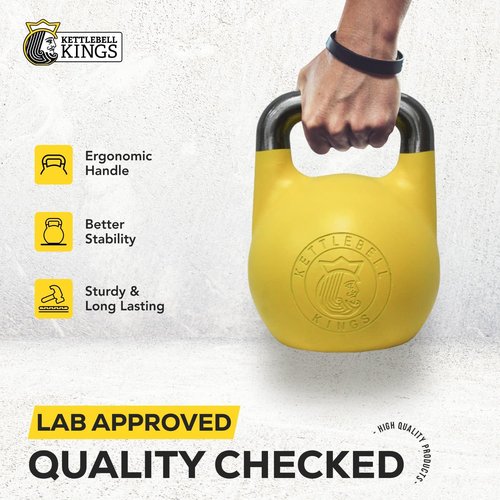 Competition Kettlebells 8-48 KG with 35mm Handle | Premium Hand Weights for Home Gym & Strength Training