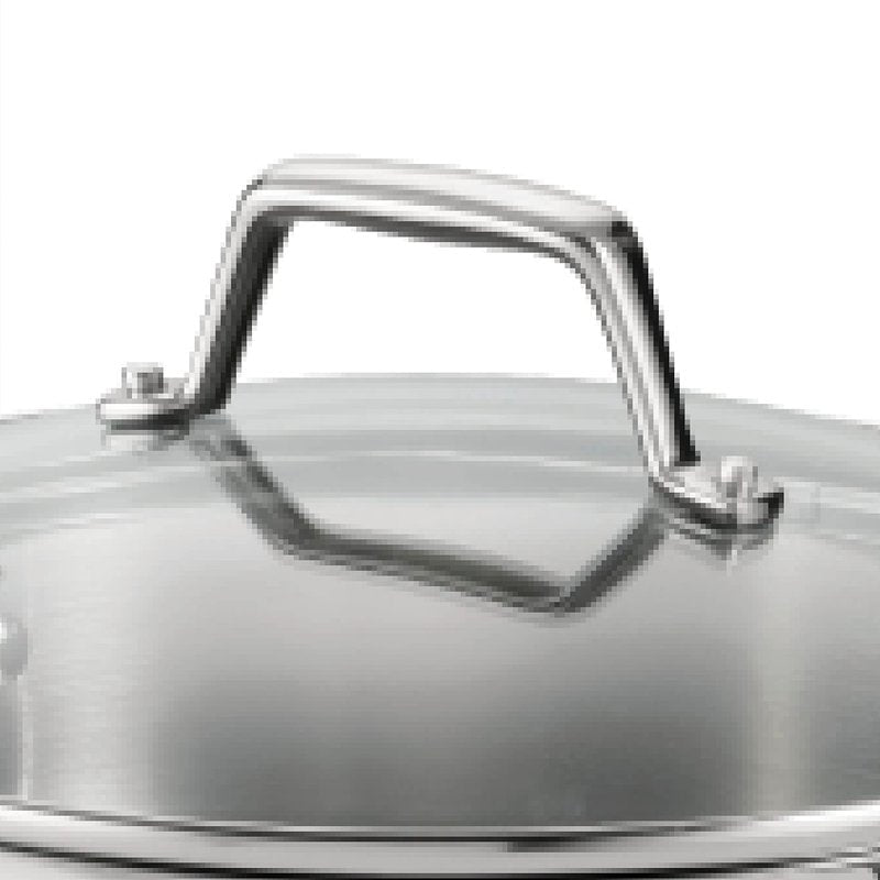 Tramontina Gourmet 5-Quart Steamer Set, Tri-Ply Base Stainless Steel Dutch Oven with Steamer Insert and Glass Lid, Induction-Ready